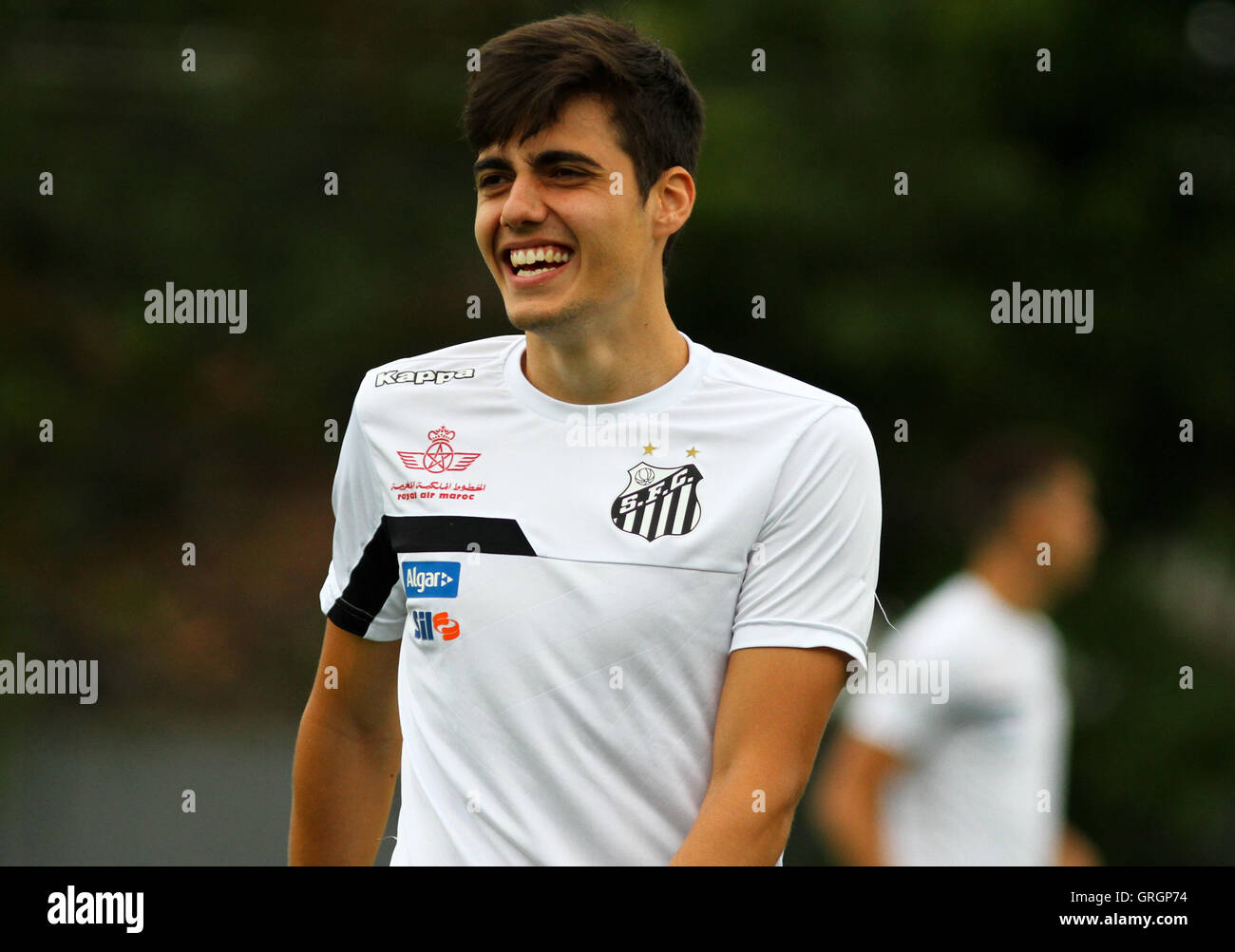 Santos, Brazil. 07th Sep, 2016. Leo Cittadini during training of FC Santos  held on Wednesday (07) in the CT Rei Pelé. Team is preparing for the next  of confrontation Thursday (08), against