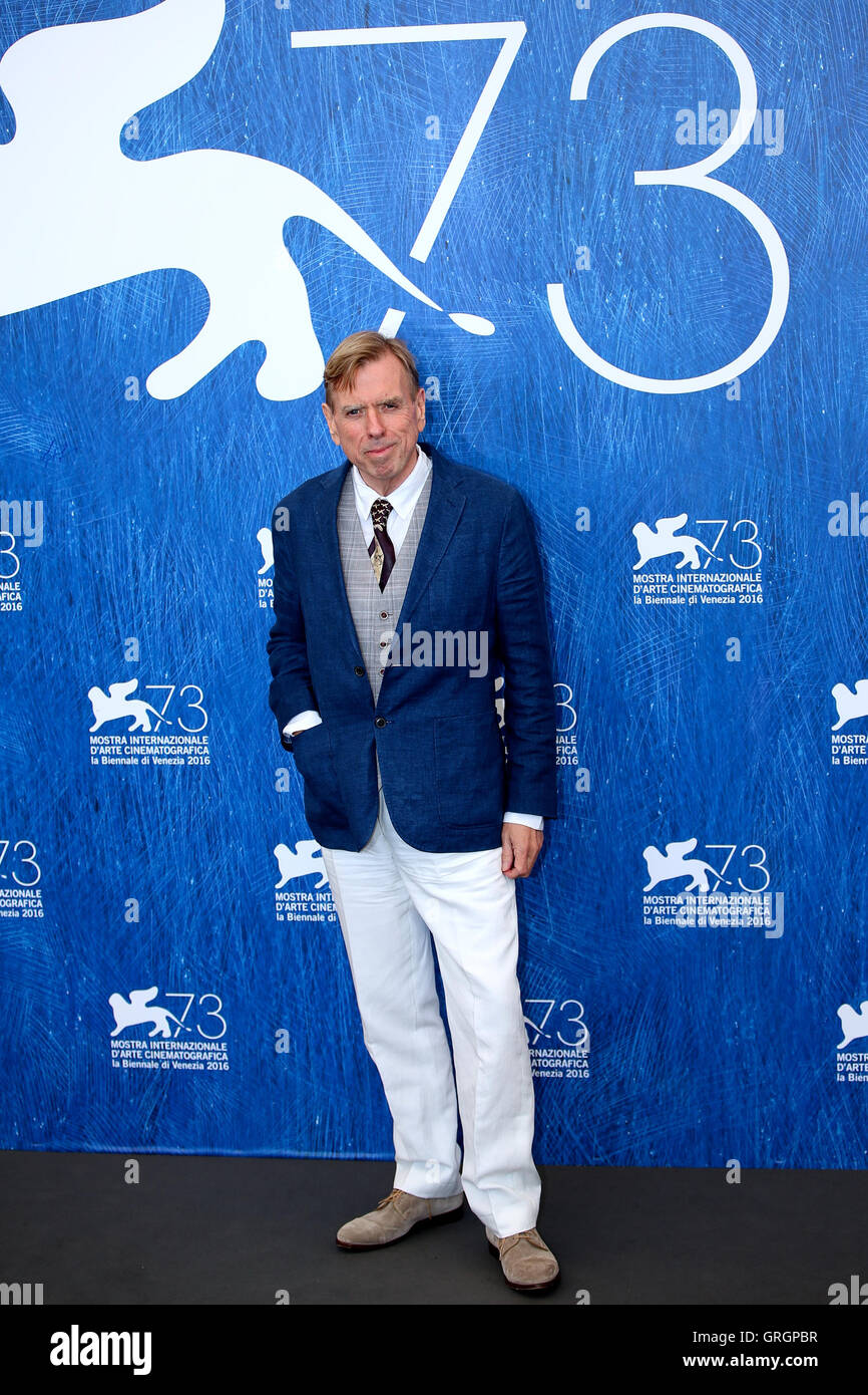 Venice, Italy. 7th Sep, 2016. Actor Timothy Spall attends a photocall for the film 'The Journey' out of competition at the 73rd Venice Film Festival in Venice, Italy, on Sept. 7, 2016. Credit:  Jin Yu/Xinhua/Alamy Live News Stock Photo