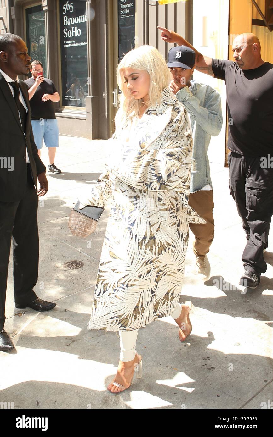 NEW YORK, NY - September 7: Kylie Jenner and Tyga  seen leaving Cipriani Soho on September 7, 2016 in New York City. Credit: DC/Media Punch Stock Photo