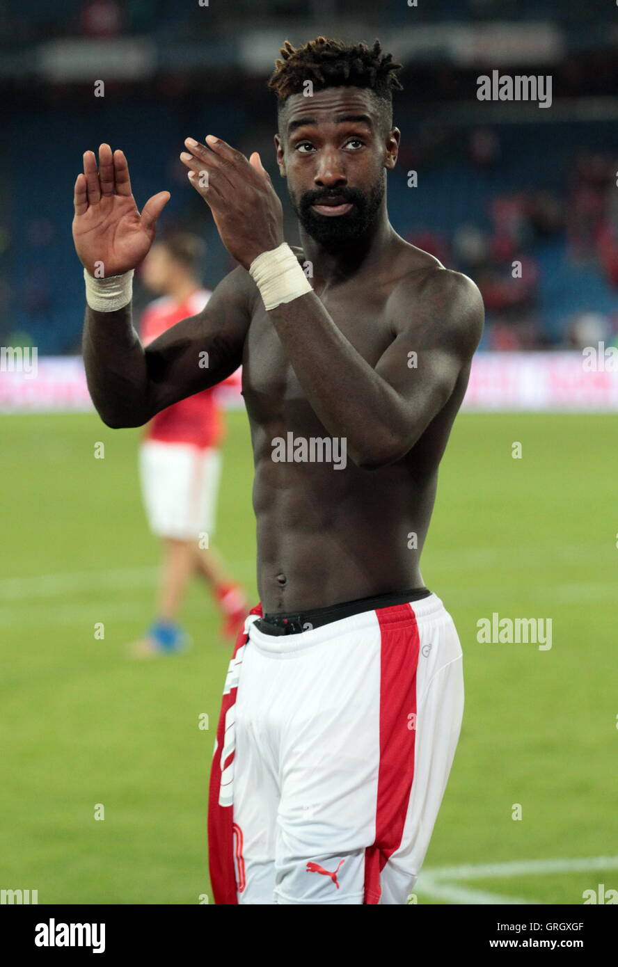 Basel, Switzerland. 6 September 2016 Johan Djourou in action during the qualifying match of the World Cup Group B Switzerland against Portugal at St Jakob Park in Basel, Switzerland Credit:  Laurent Lairys/Agence Locevaphotos/Alamy Live News Stock Photo