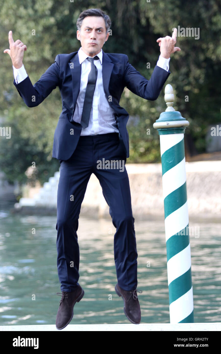 Venice, Italy. 7th September, 2016. Filippo Timi actor  of movie 'Questi giorni' , 73th Venice International Film Festival    Photo Credit:  Ottavia Da Re/Sintesi/Alamy Live News Stock Photo