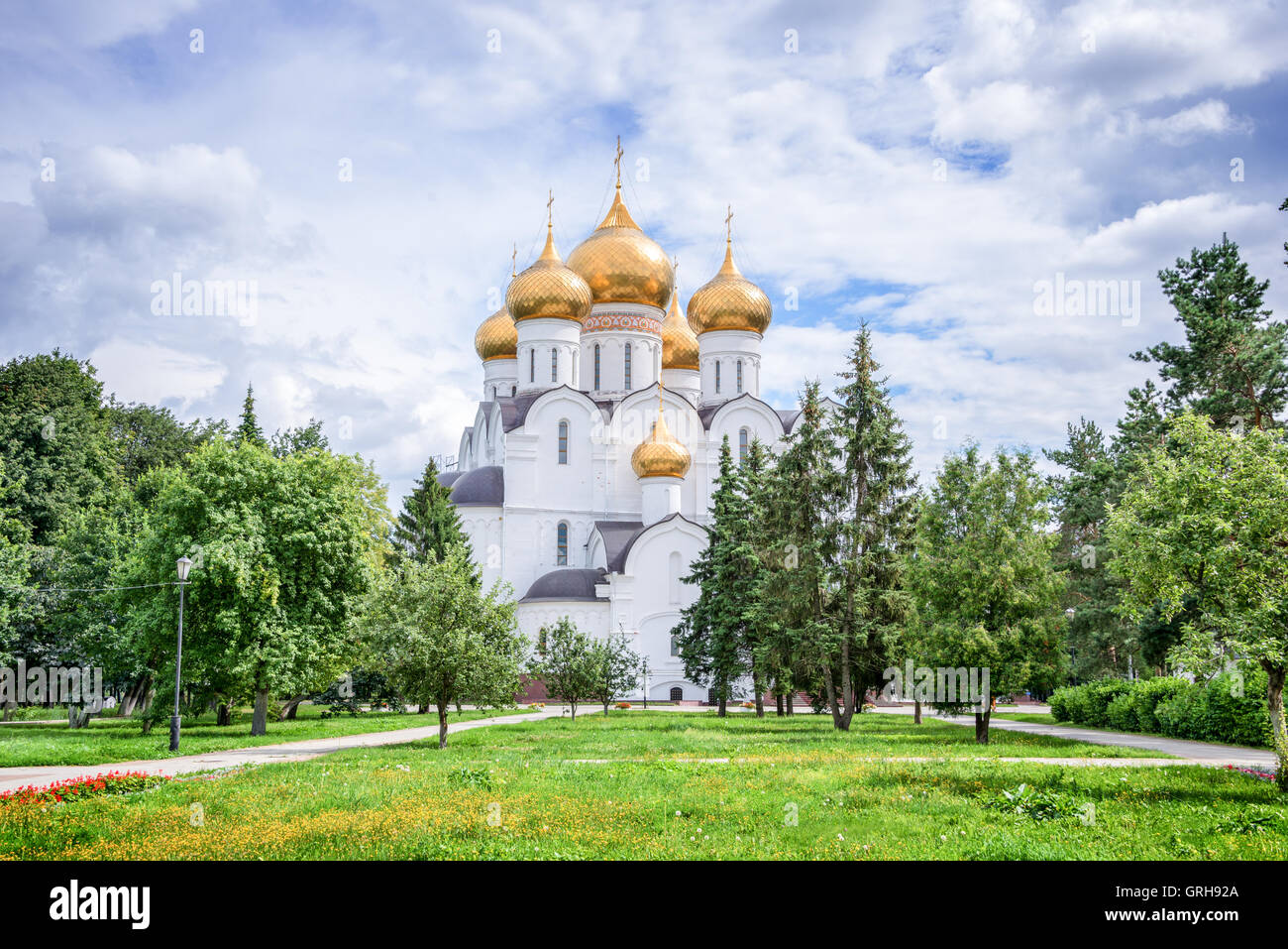 Assumption Cathedral, Yaroslavl, Golden ring, Russia Stock Photo