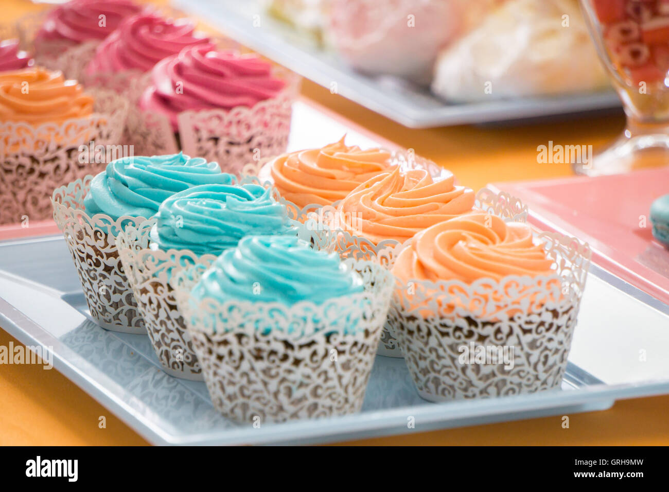 Wedding Decorations With Different Sweets Macarons Cupcakes And