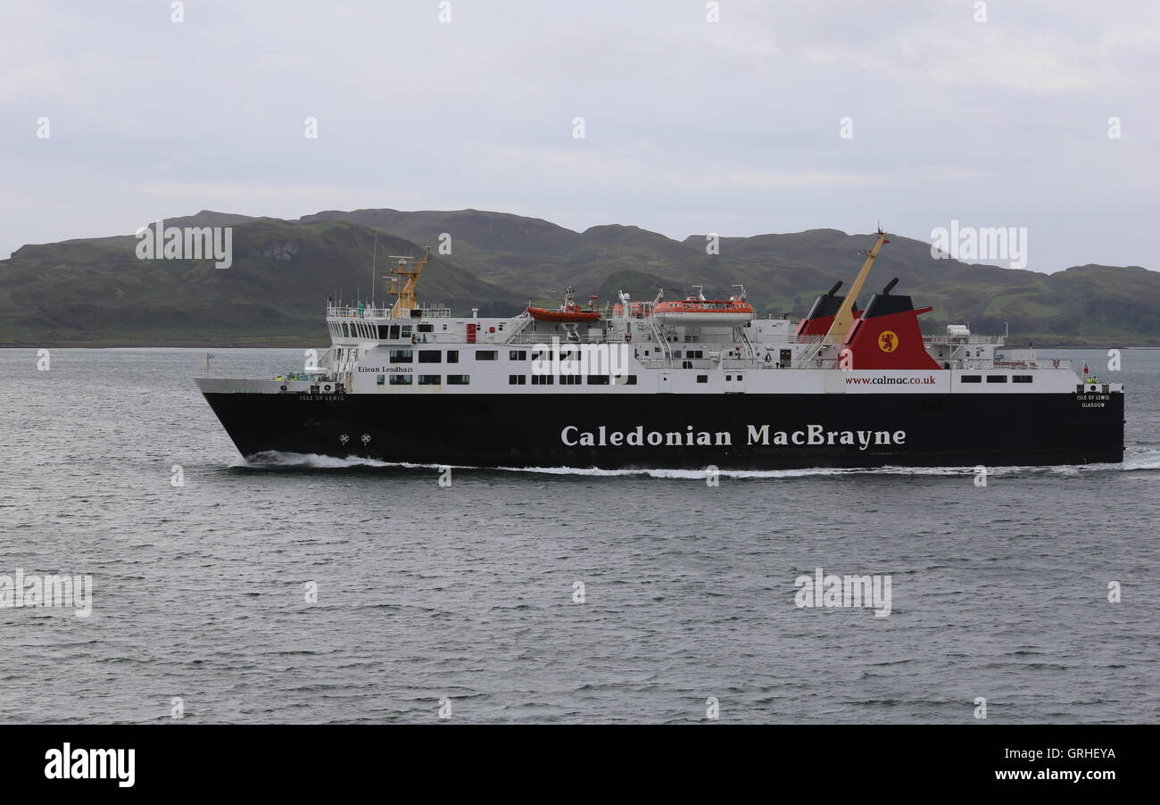 Calmac ferry MV Isle of Lewis on route to Oban Scotland September 2016 ...
