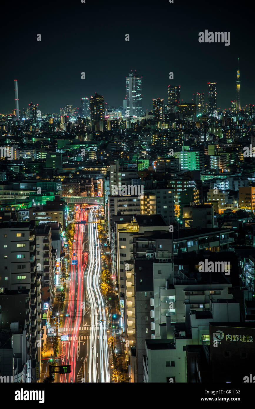 Tokyo Skytree view from Nerima -Ku, Tokyo, Japan Stock Photo