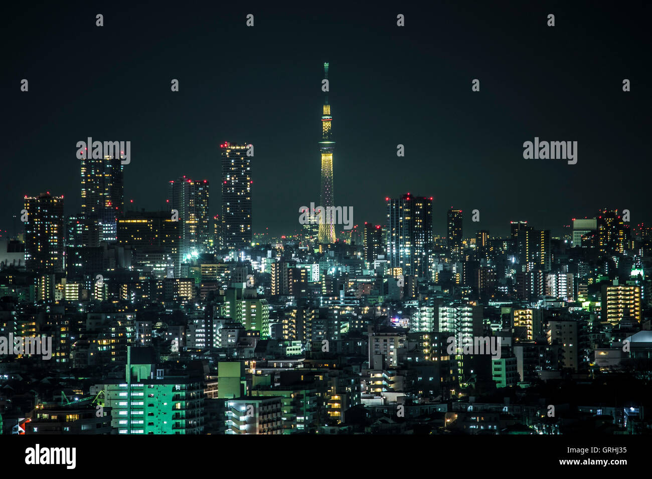 Tokyo Skytree view from Nerima -Ku, Tokyo, Japan Stock Photo