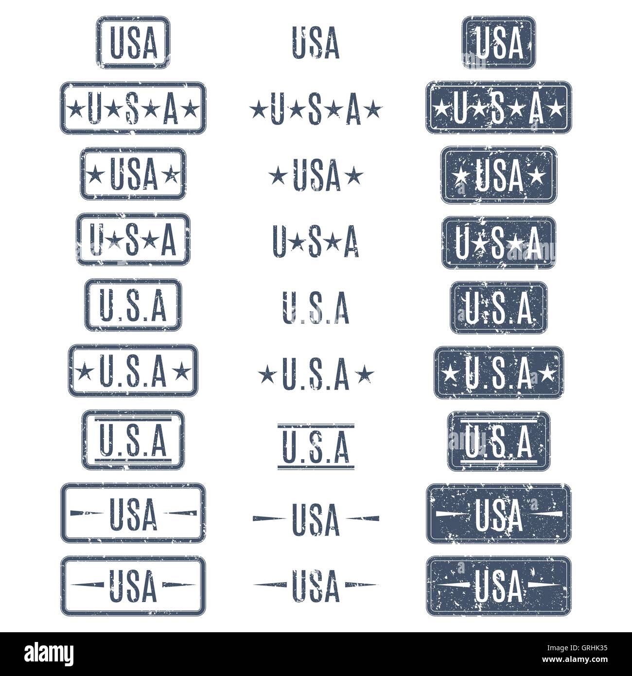USA grunge stamps, vector illustration Stock Vector Image & Art Alamy