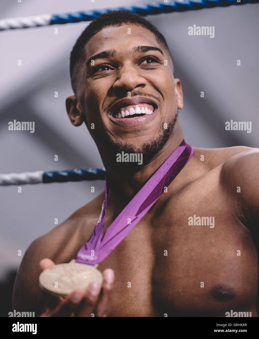British Heavyweight boxer, Anthony Joshua during a portrait session at
