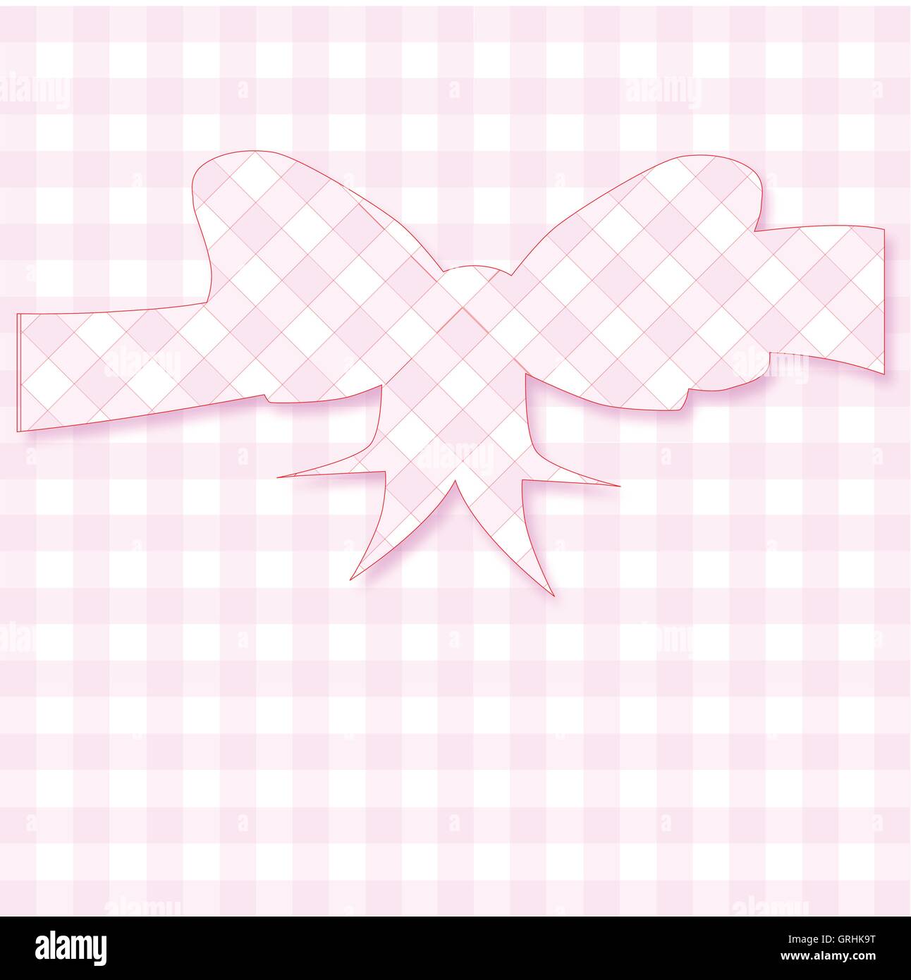 Pink Gingham Mothers Day Card Stock Vector