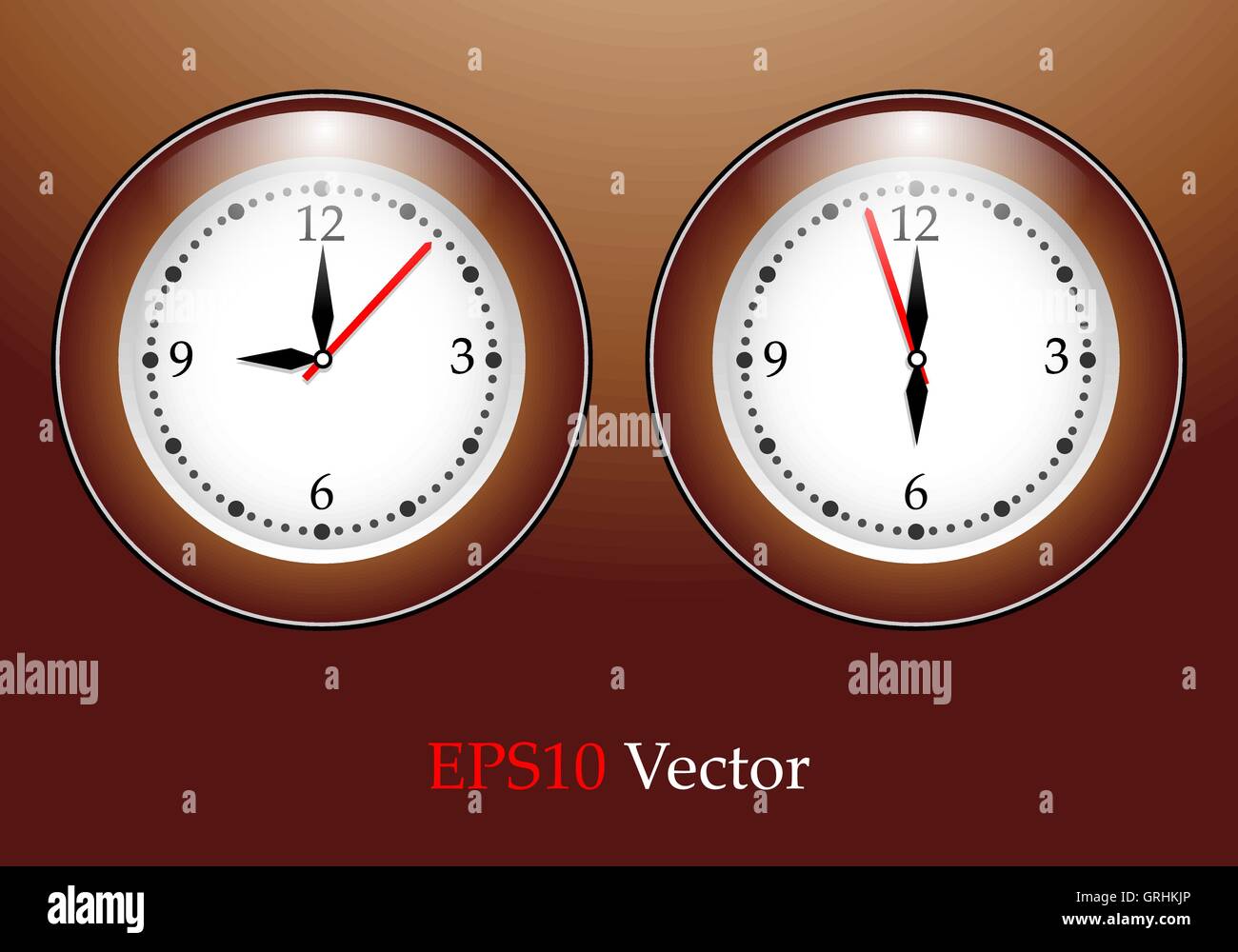 vector classic wall clock Stock Vector Image & Art Alamy