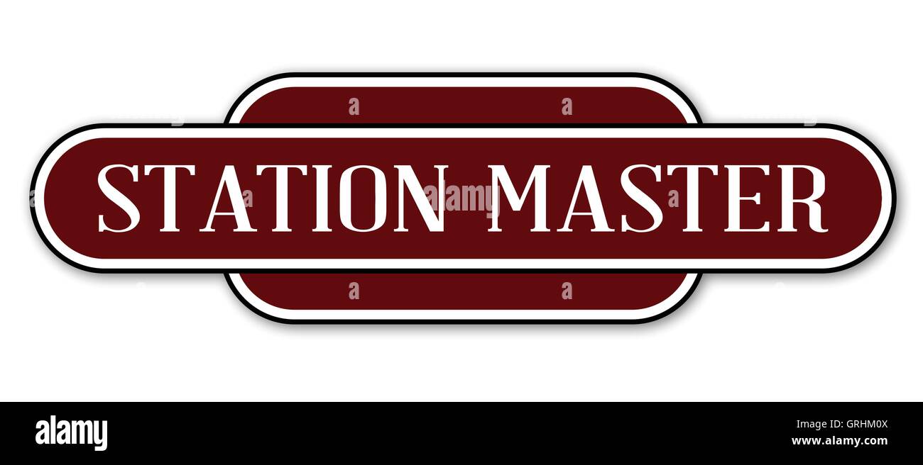Station Master Station Sign Stock Vector