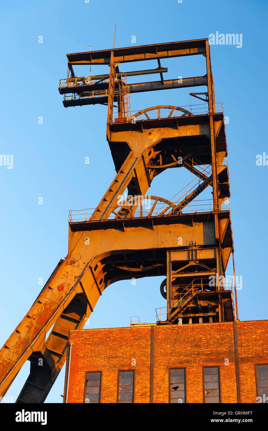 Moselle (57), Forbach, Petite Rosselle, Carreau Wendel, Musée Les Mineurs Wendel, puit de mine à charbon Wendel 2 // France, Mos Stock Photo