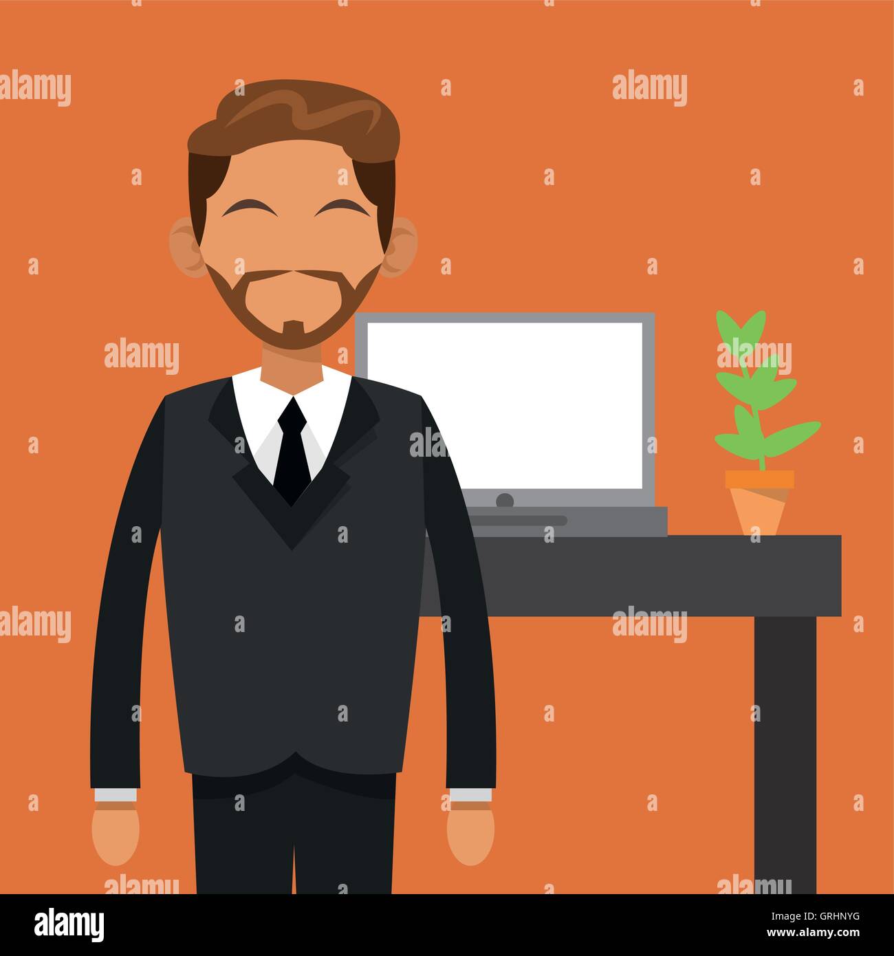 businessman with office related items Stock Vector Image & Art Alamy
