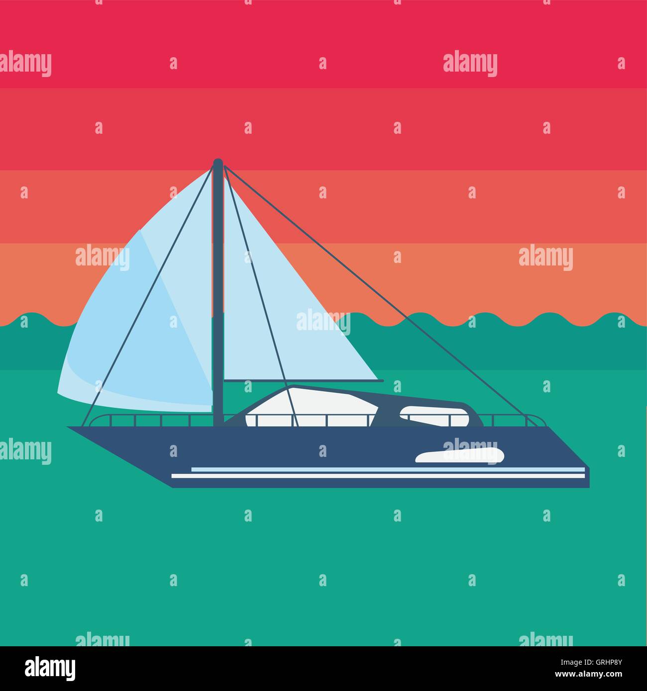 sail boat icon Stock Vector Image & Art - Alamy