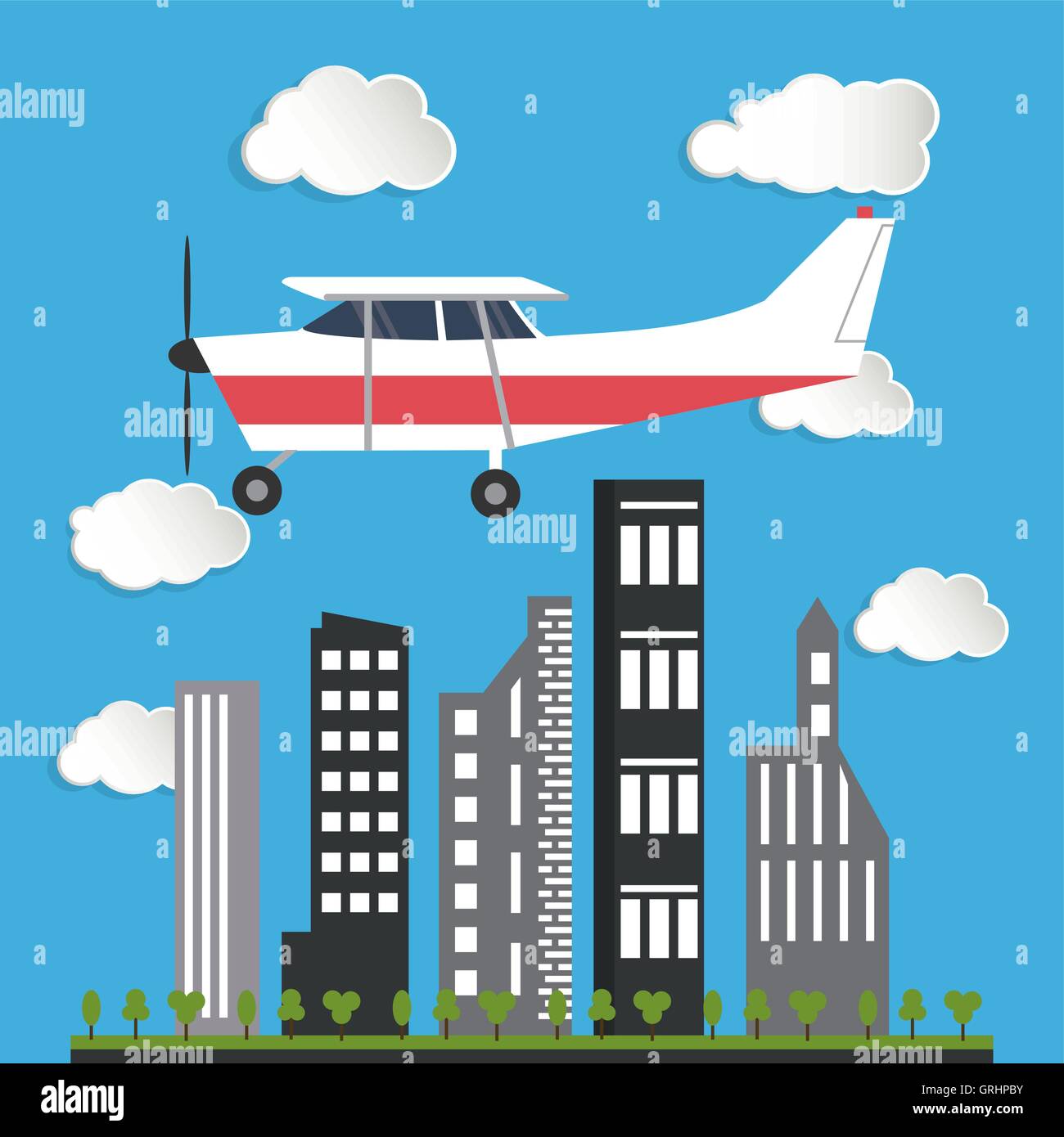 flying airplane image Stock Vector Image & Art - Alamy