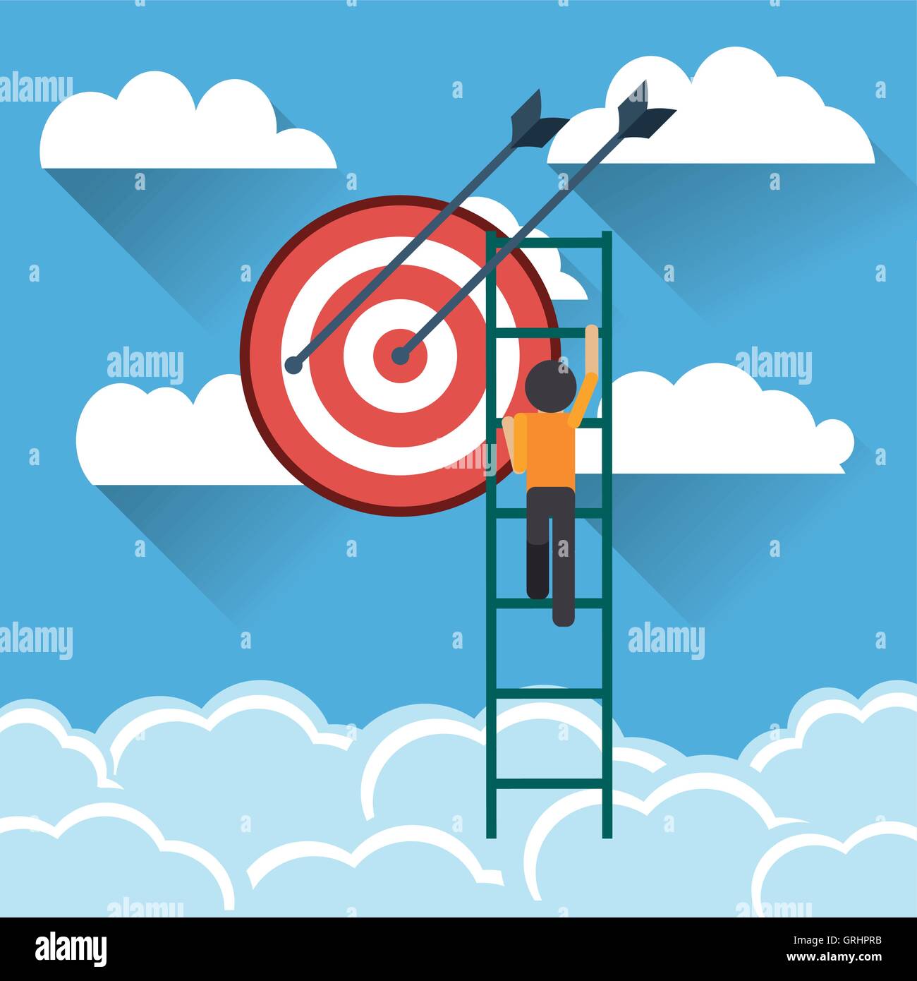 businessman climbing ladder icon Stock Vector Image & Art - Alamy
