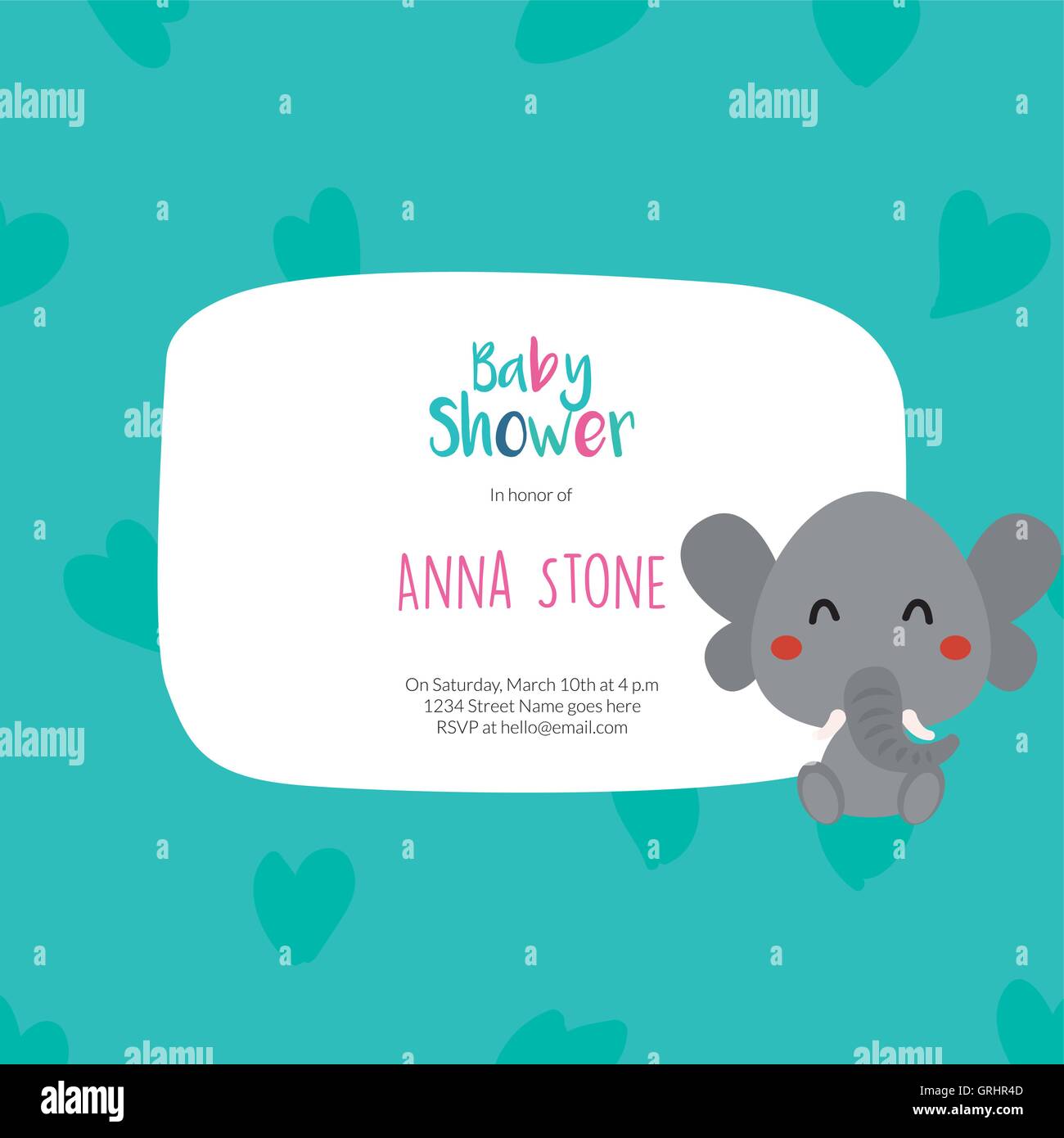 Baby Shower card Stock Vector Image & Art Alamy