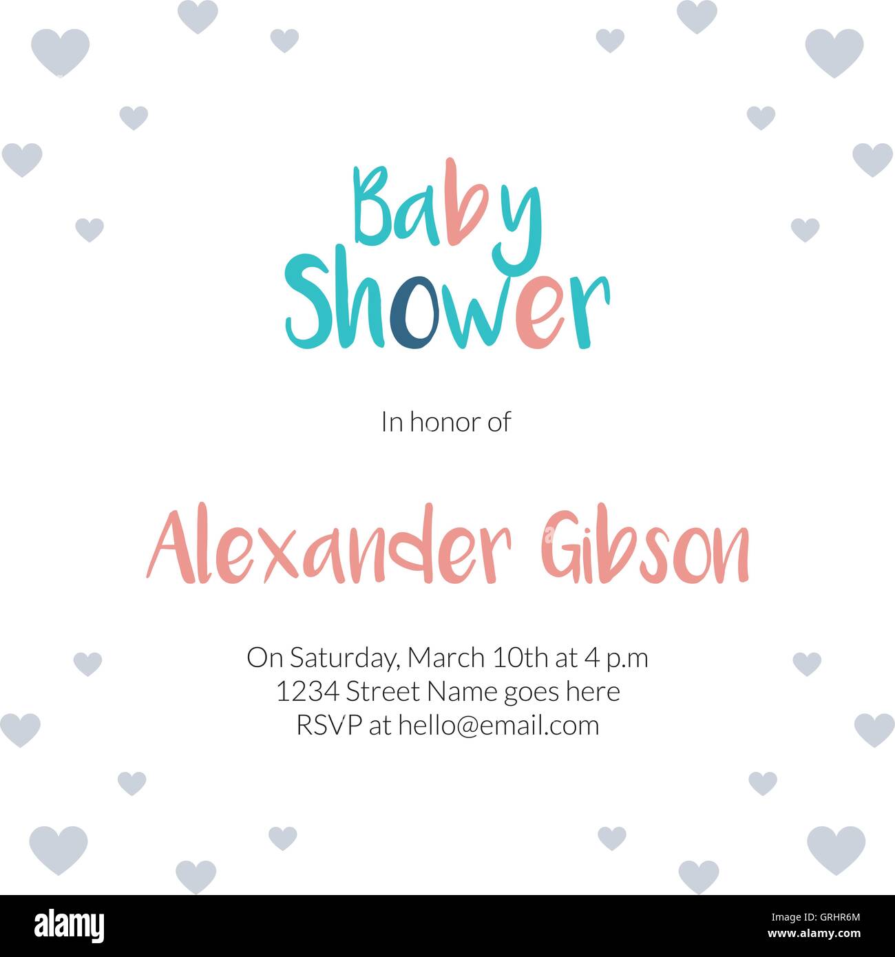 Baby Shower card Stock Vector Image & Art Alamy