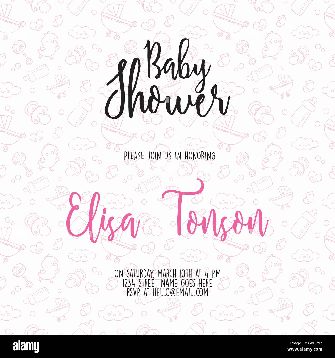 Baby Shower card Stock Vector Image & Art Alamy