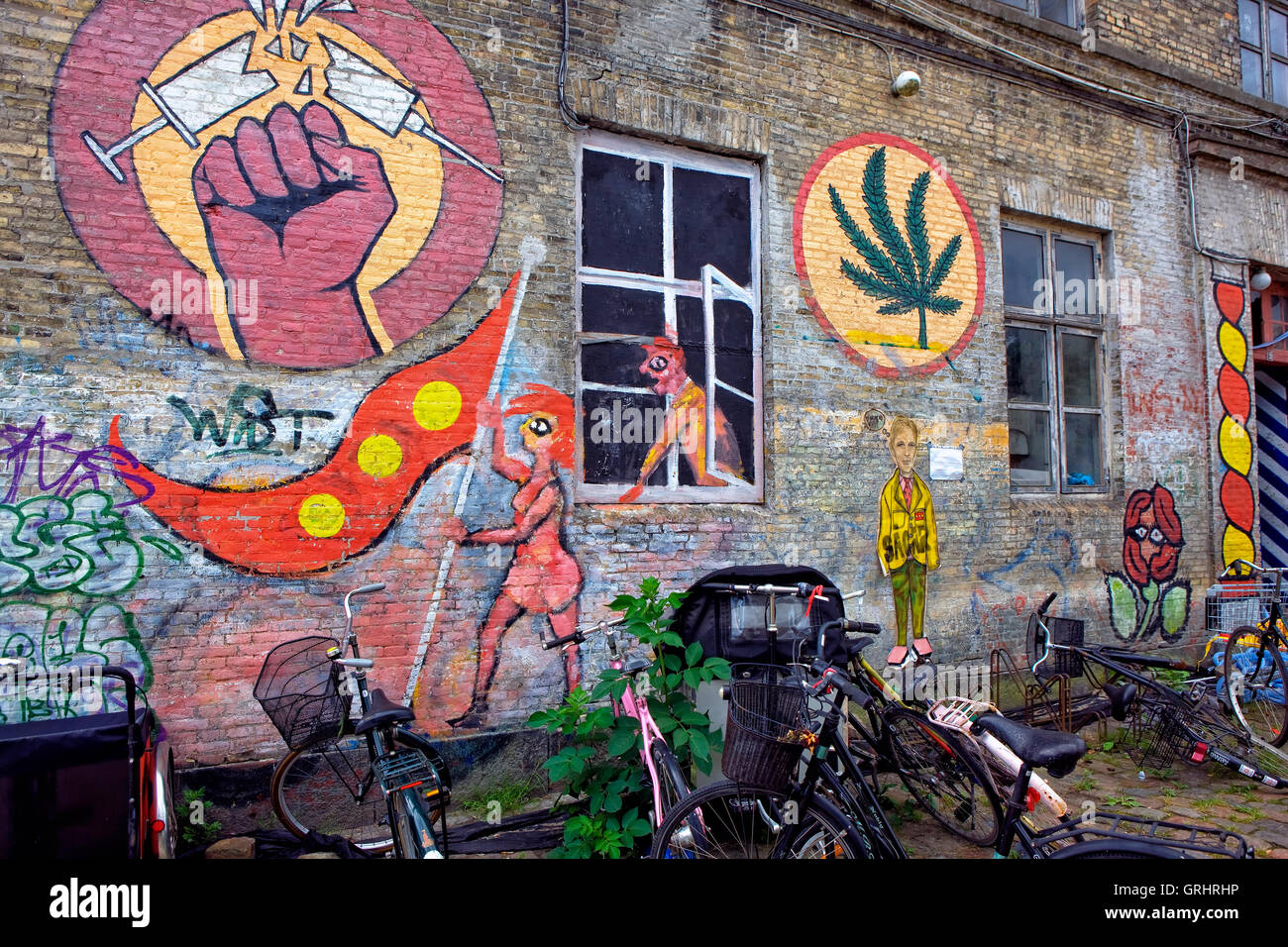 The Christiania district in Copenhagen Stock Photo