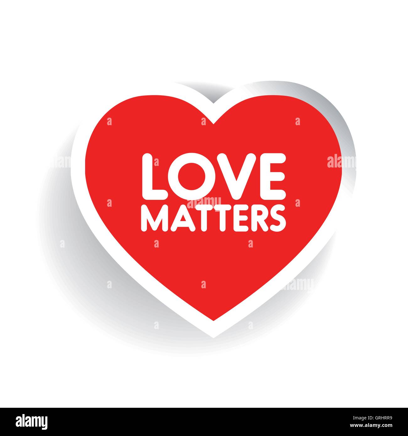 Love Matters In Red Heart Shape Stock Vector Image Art Alamy