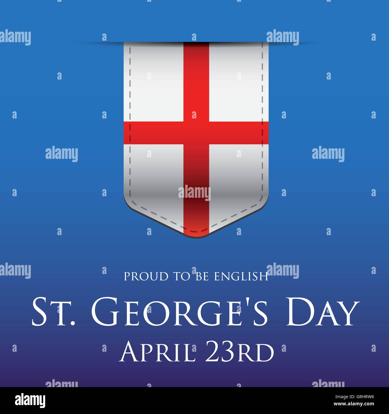 St Day England flag ribbon banner or poster Stock Vector Image