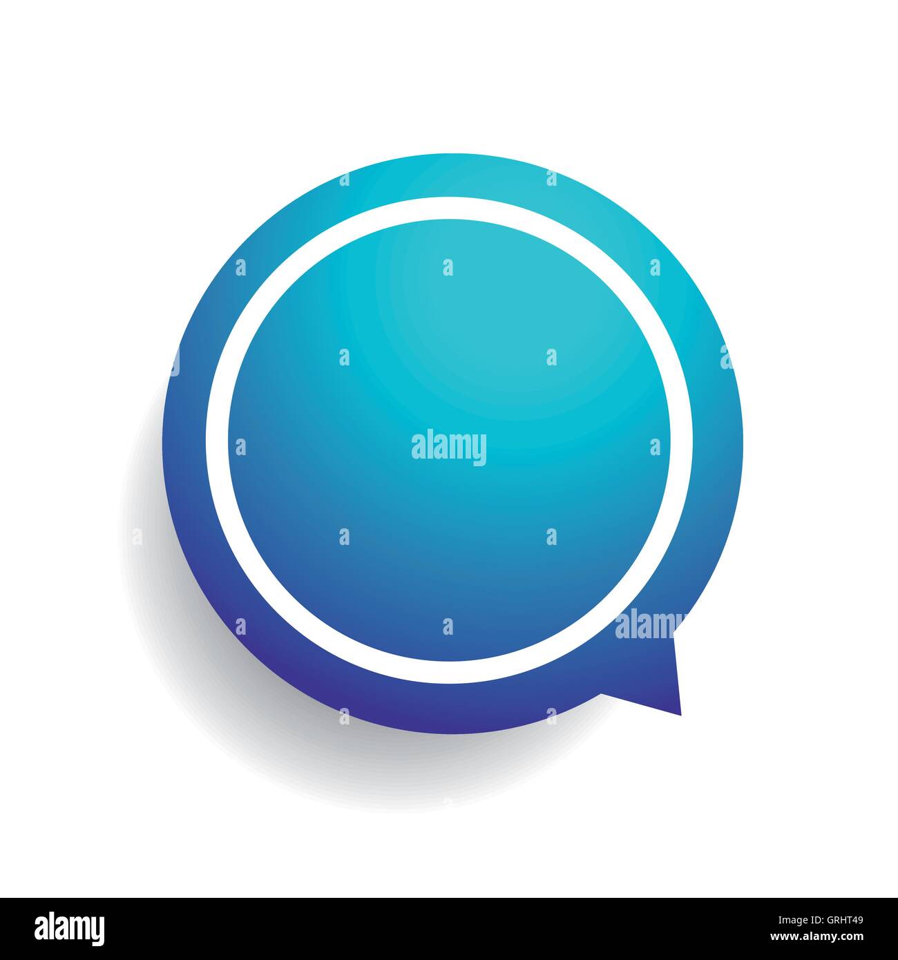 Speech bubble vector blue Stock Vector Image & Art - Alamy