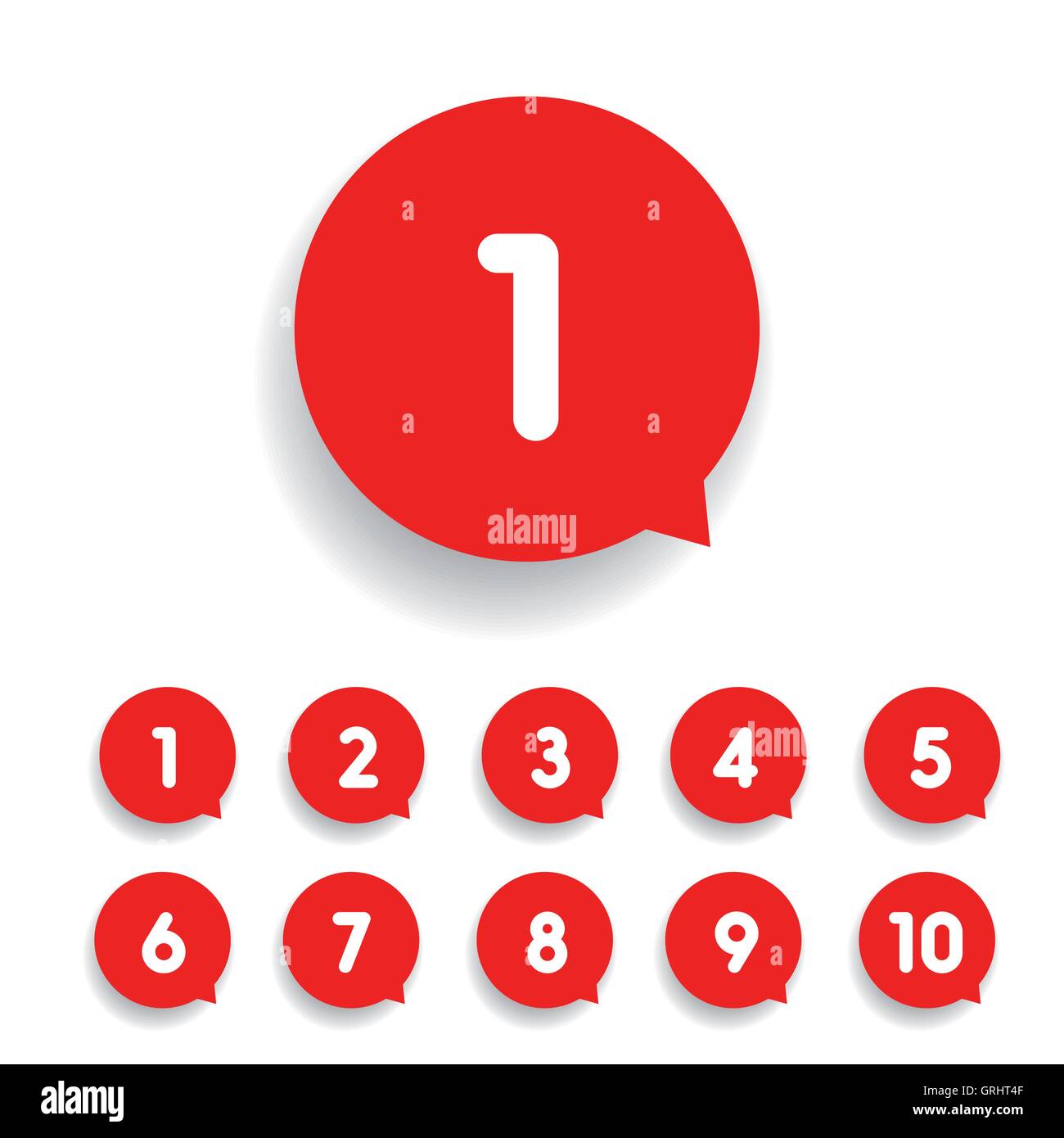Number set round vector Stock Vector Image & Art - Alamy