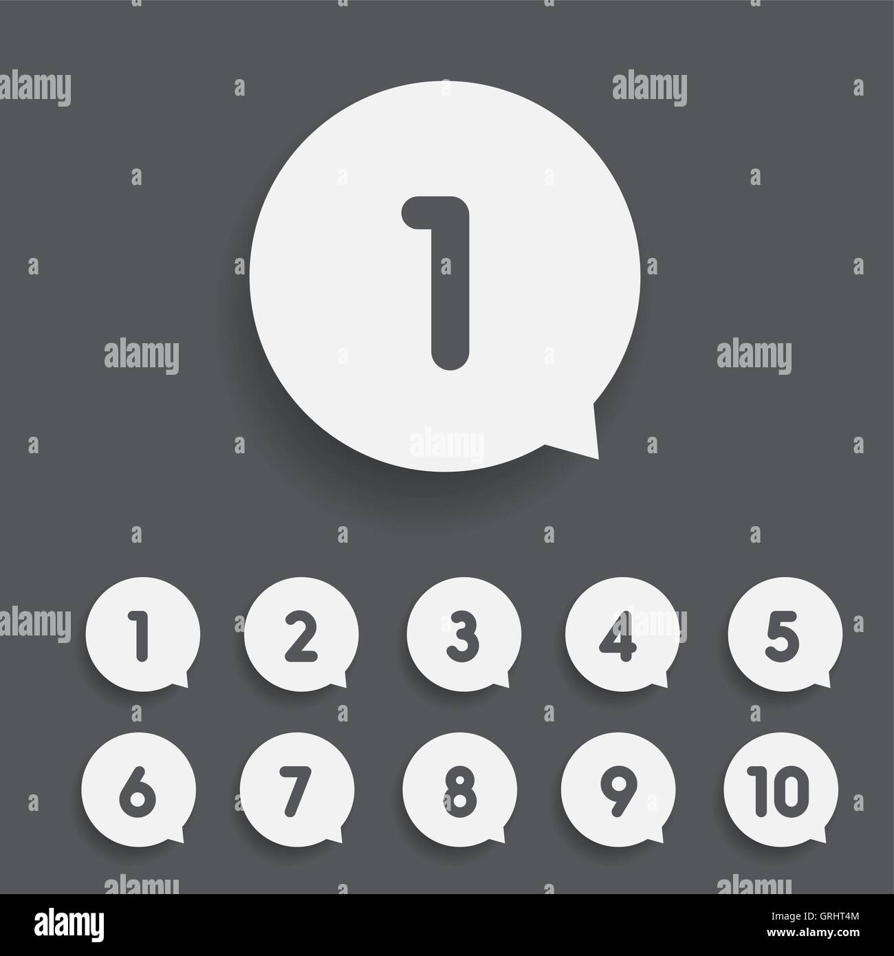 Number set round vector Stock Vector Image & Art - Alamy