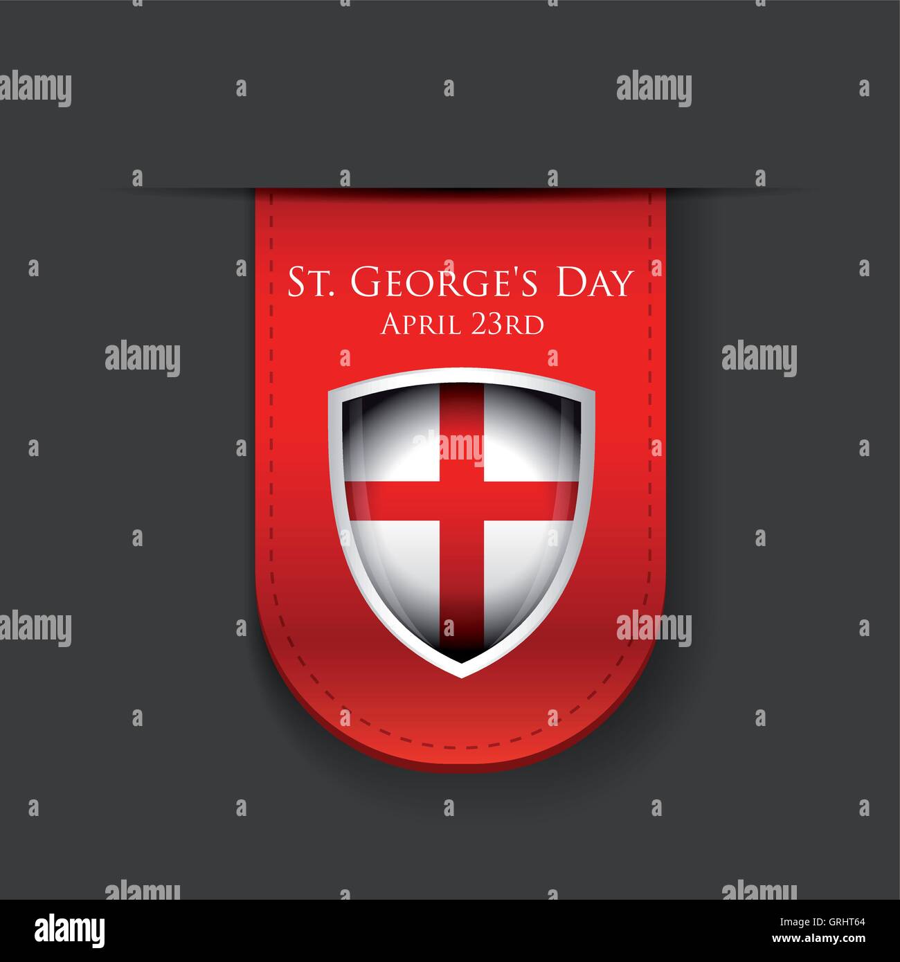 St George Day England flag shield Stock Vector Image &amp; Art - Alamy
