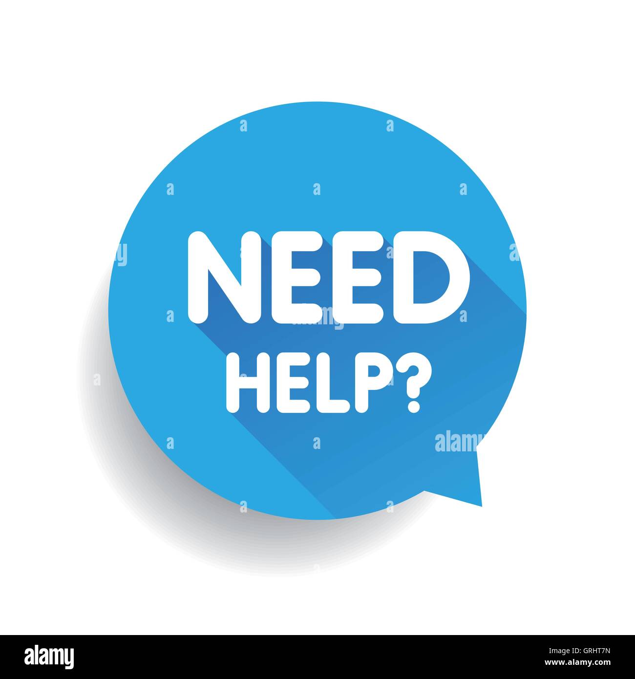 Need help? (question icon) Speech bubble vector blue Stock Vector Image ...
