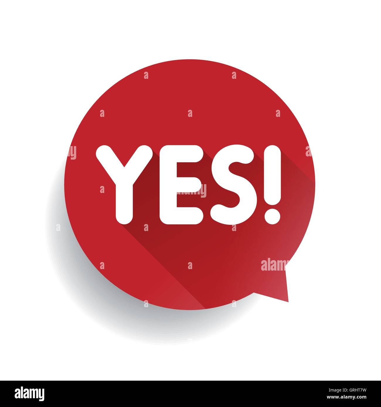 Yes label vector sign speech bubble Stock Vector Image & Art - Alamy