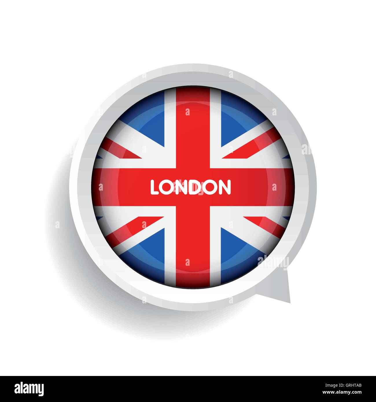 Vector - London and United Kingdom Flag button Stock Vector Image & Art ...