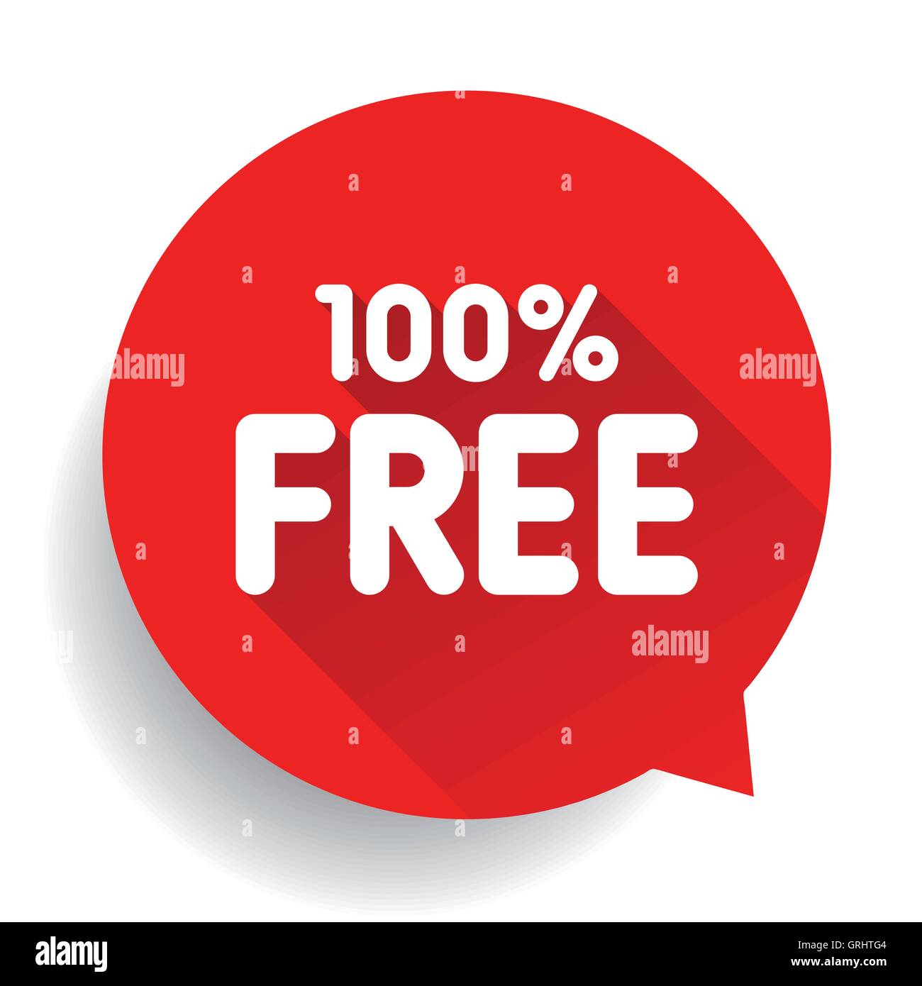 Hundred percent free sticker Stock Vector