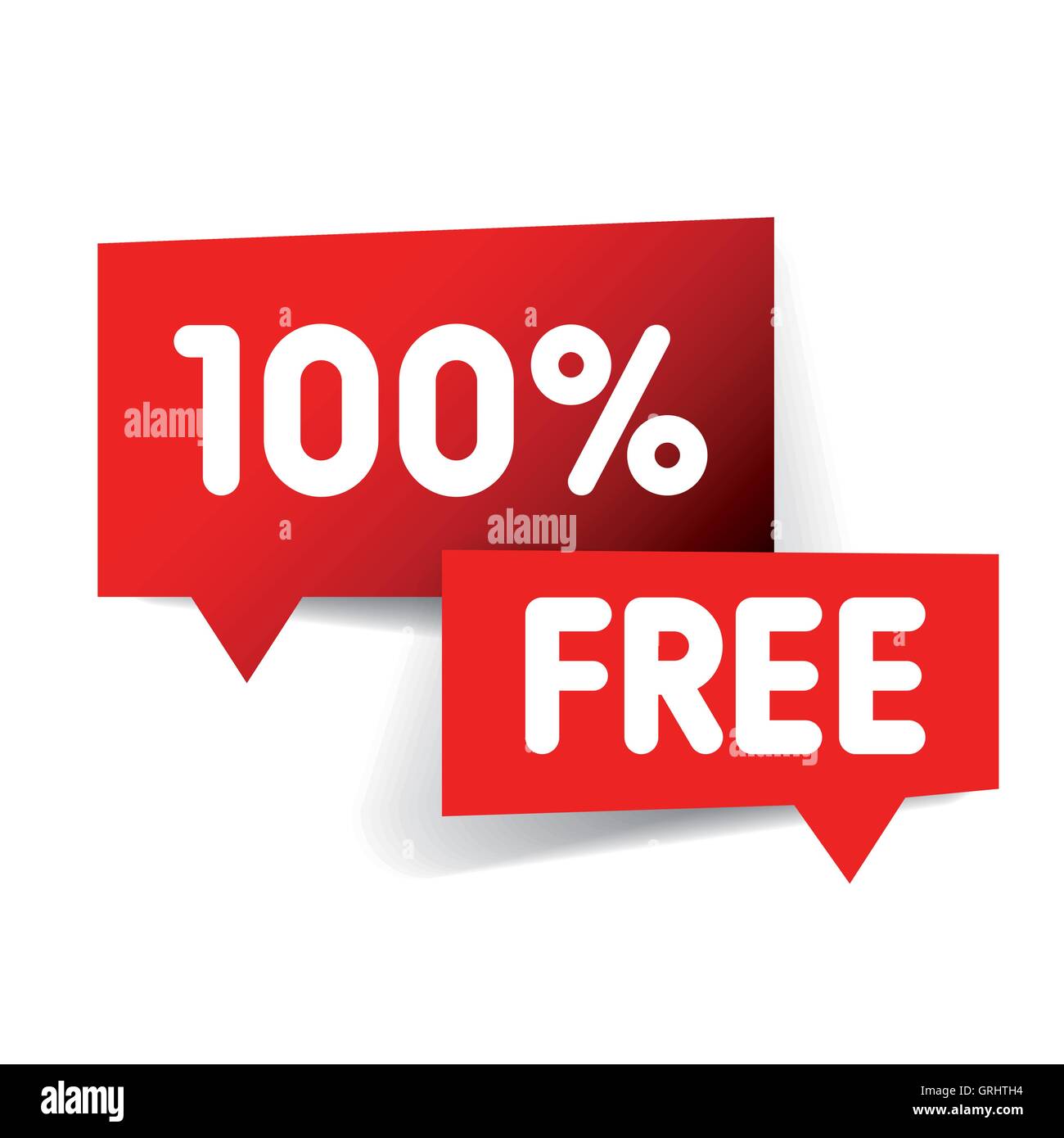 100 percent free label Stock Vector