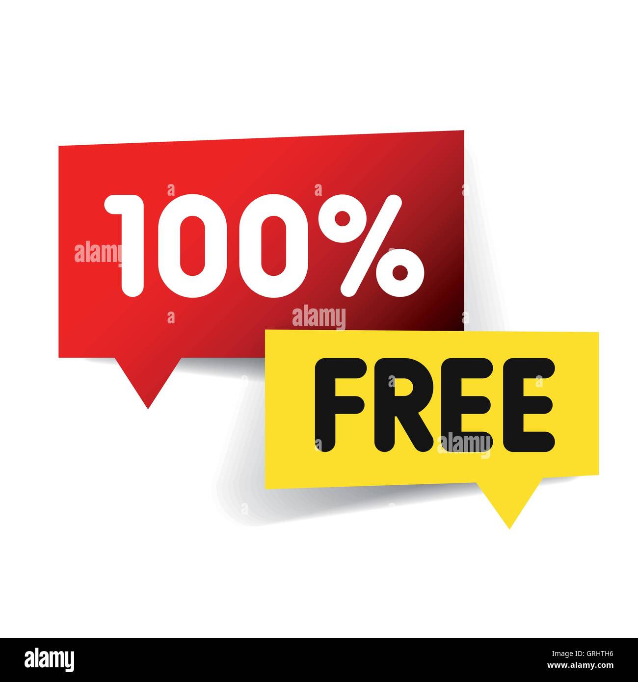100 percent free label Stock Vector