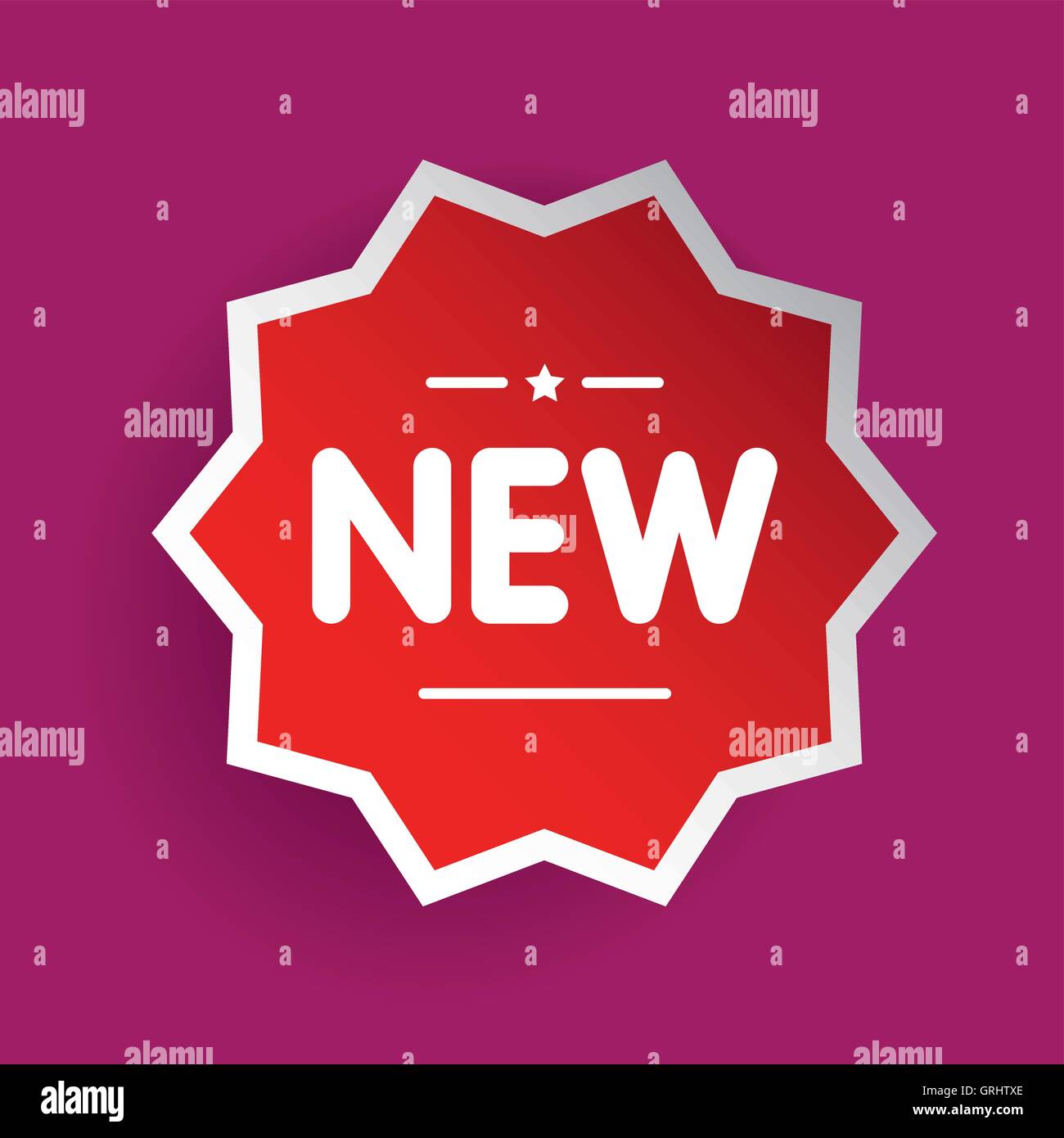 New sticker red Stock Vector Image & Art - Alamy