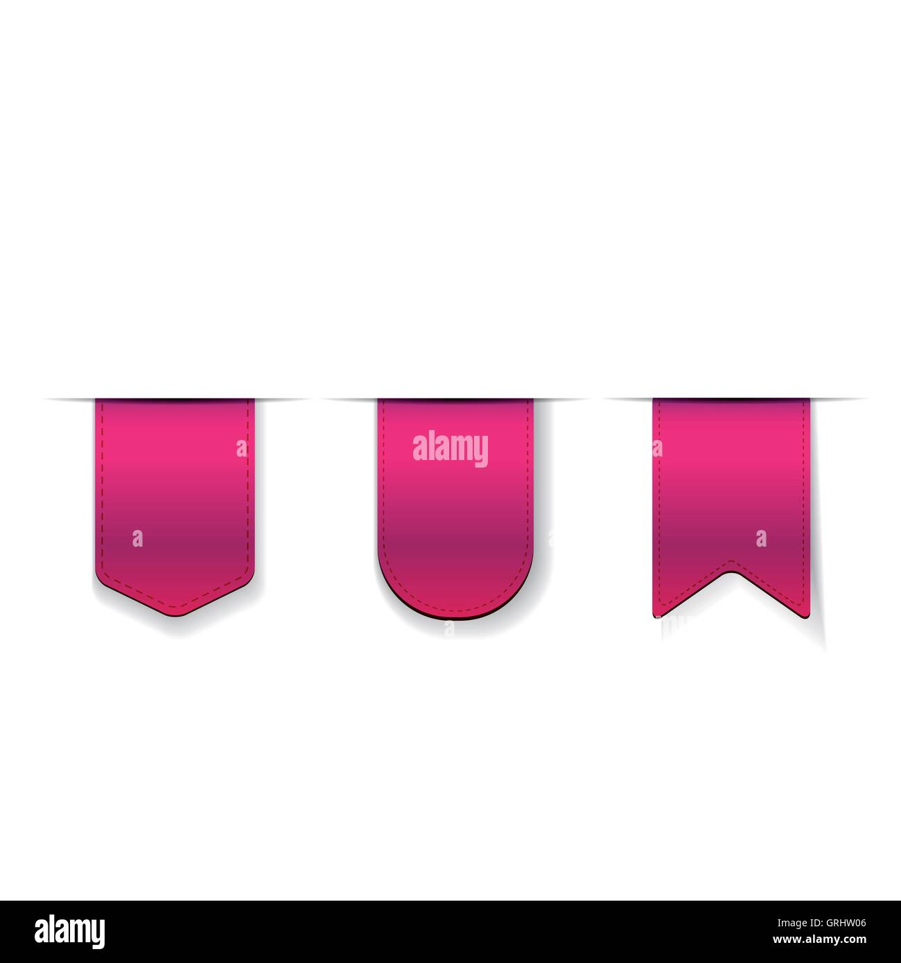 Purple ribbon vector set Stock Vector Image & Art - Alamy