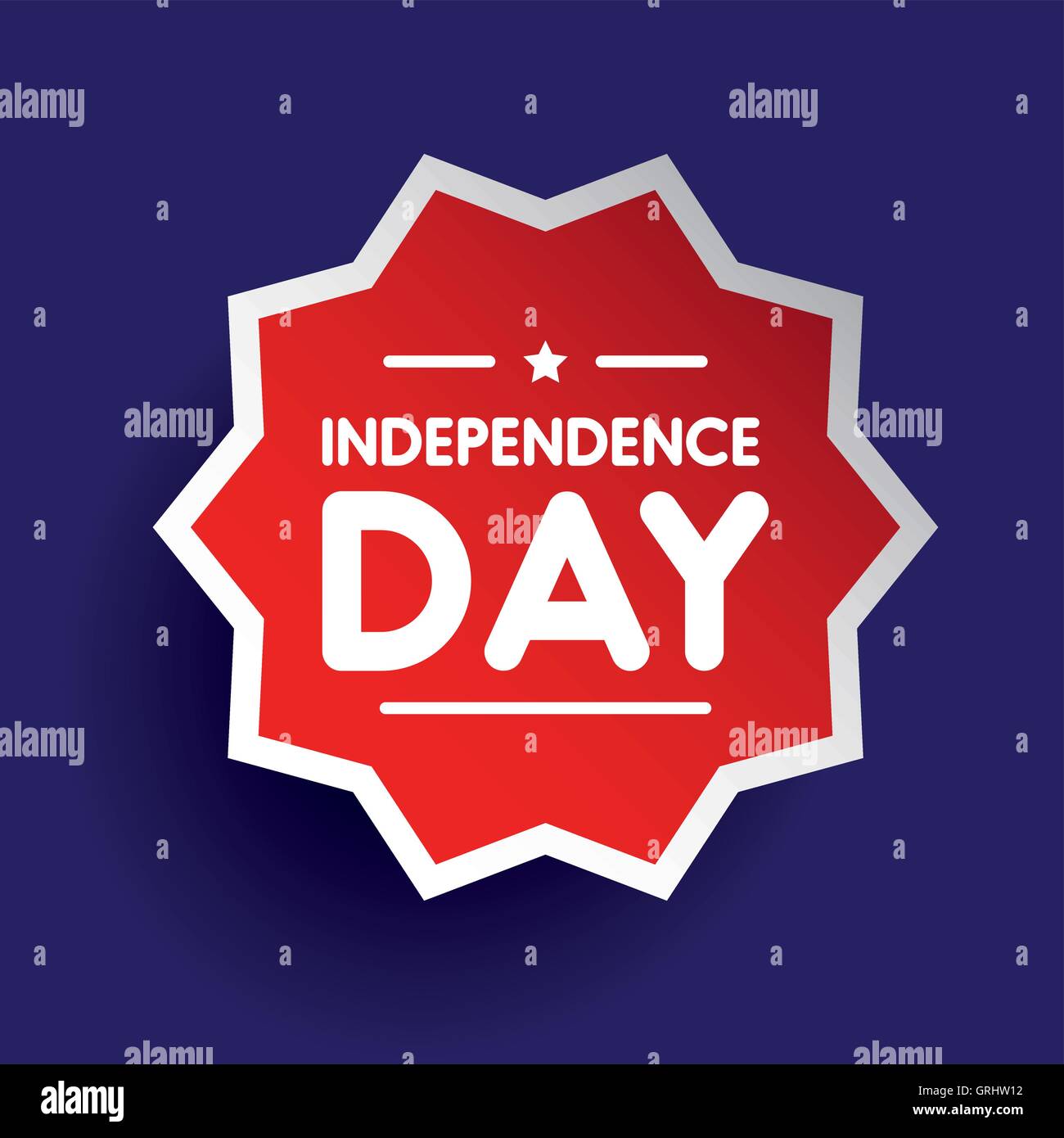 Independence day label star vector Stock Vector Image &amp; Art - Alamy