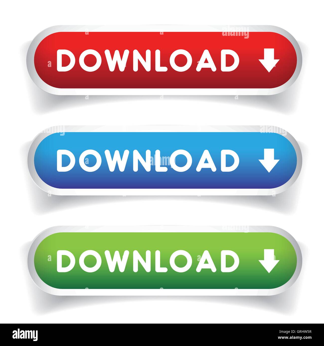Downoad Buttons Download button set vector Stock Vector Image & Art - Alamy