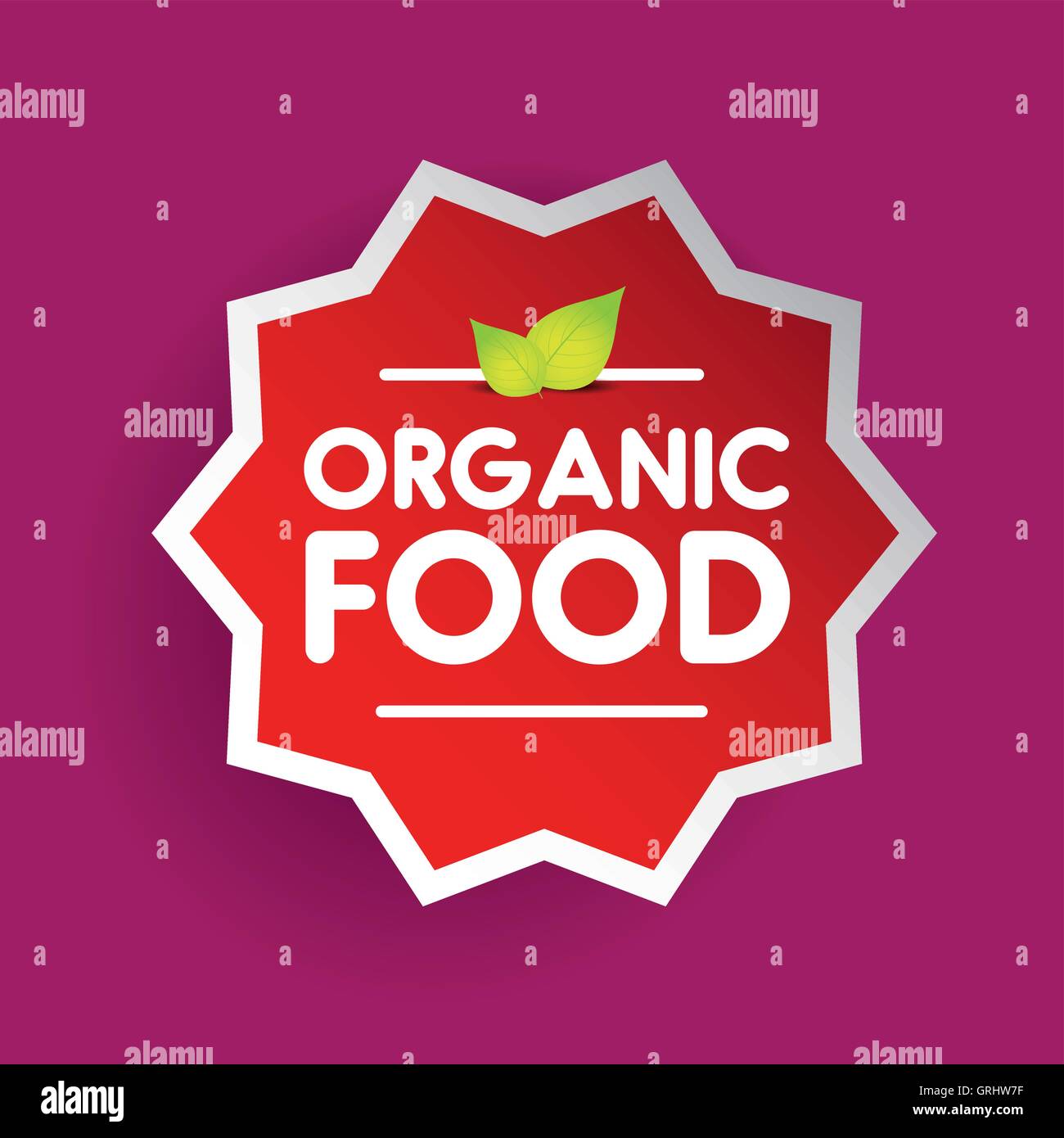Organic Food label sticker star Stock Vector Image & Art - Alamy
