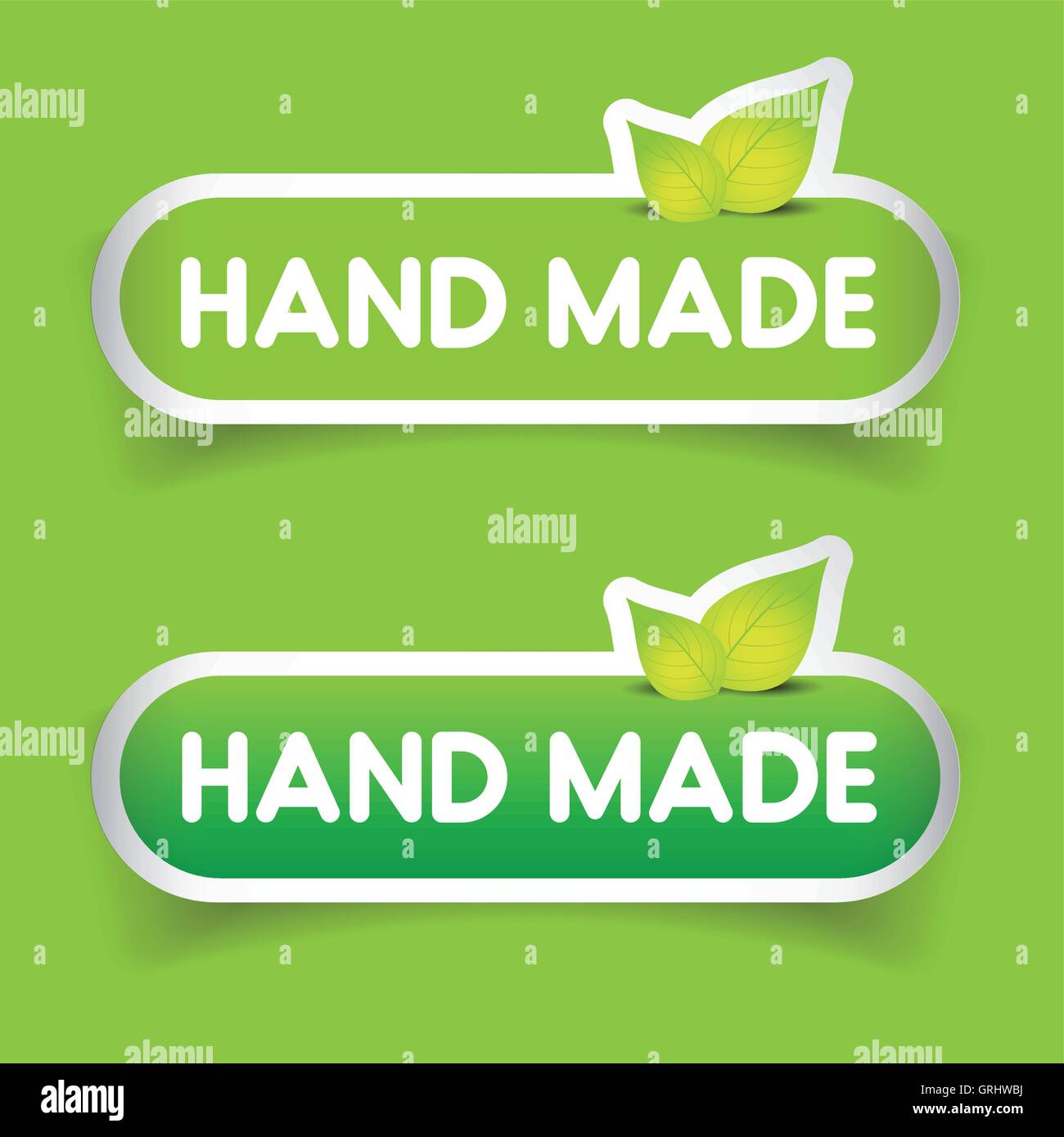 Hand Made label vector Stock Vector