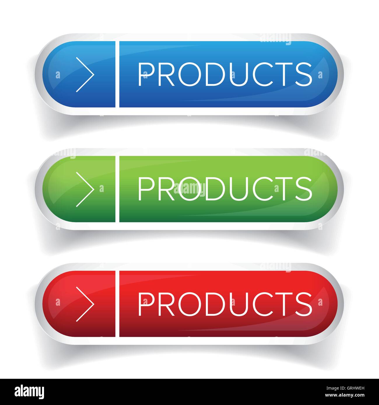 Products button set vector Stock Vector