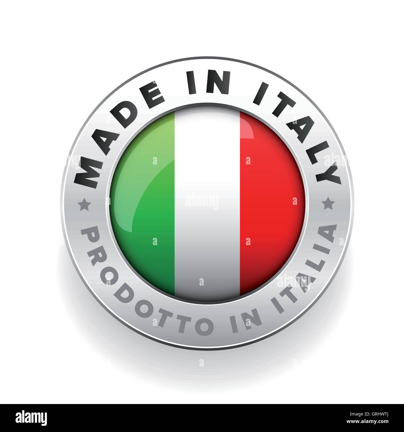 Made in Italy button Stock Vector
