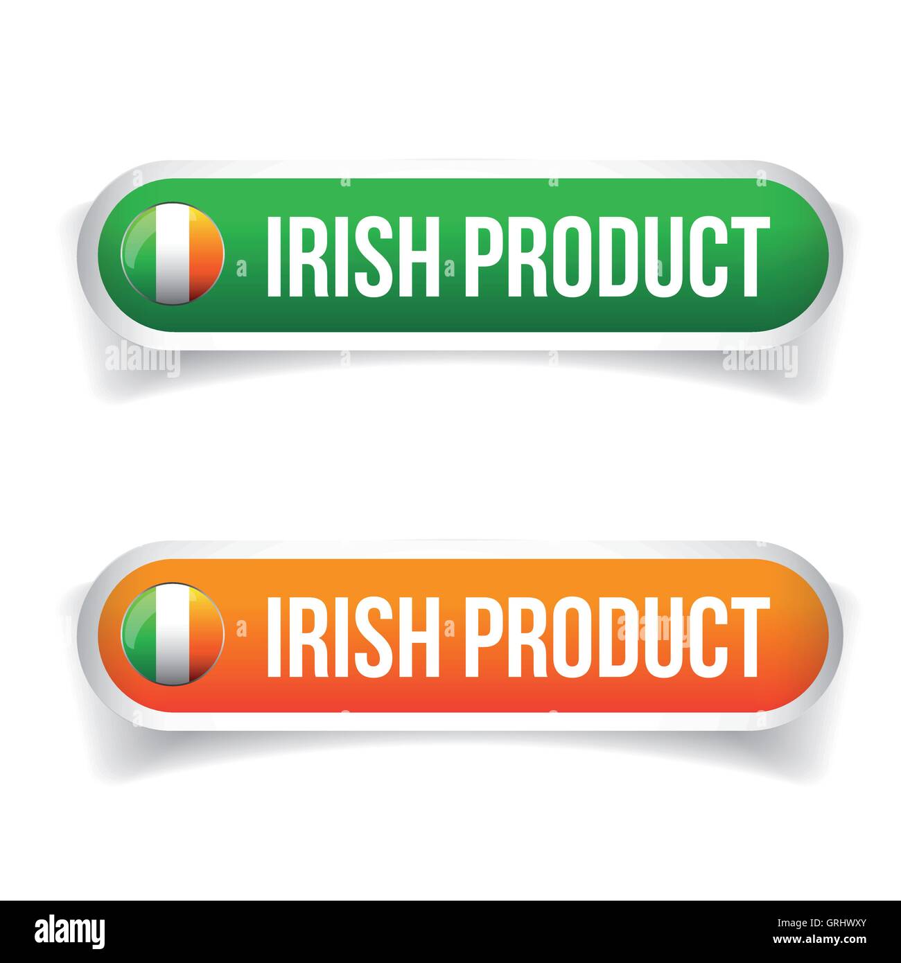 Ireland flag - Irish product button Stock Vector