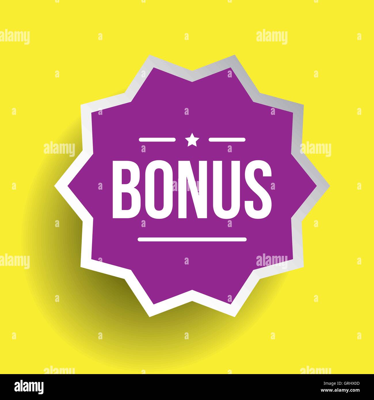 Bonus sticker purple star label Stock Vector Image & Art Alamy