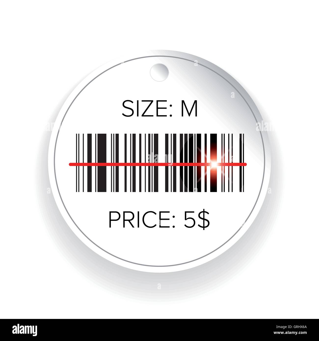 Round price tag with barcode Stock Vector Image & Art Alamy