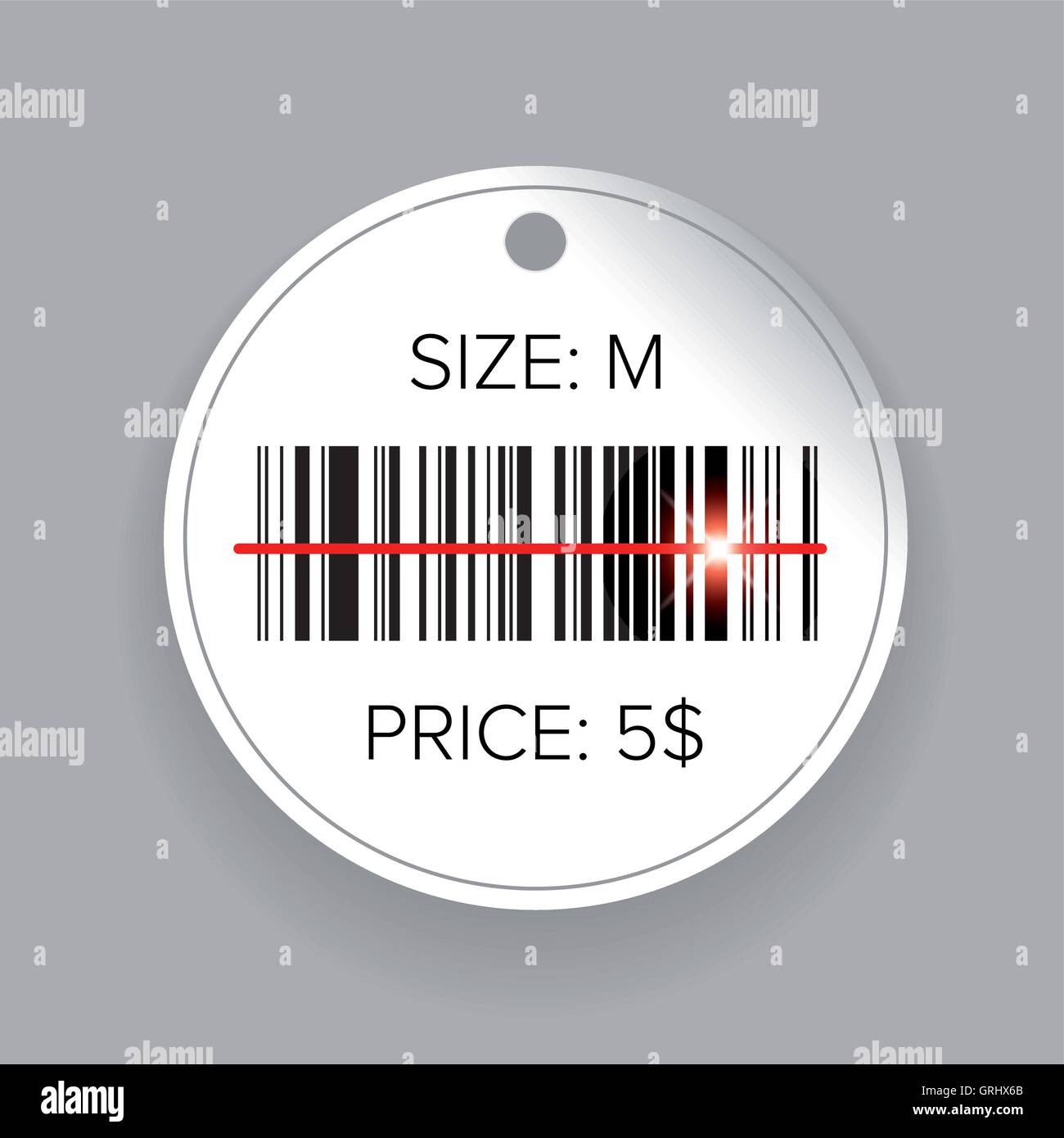 Round price tag with barcode Stock Vector Image & Art Alamy
