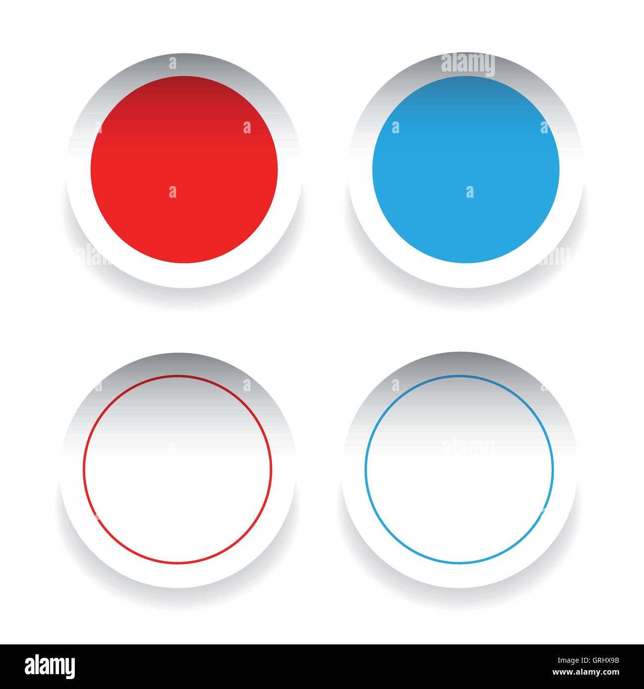 Blank labels or sticker round Stock Vector Image & Art - Alamy