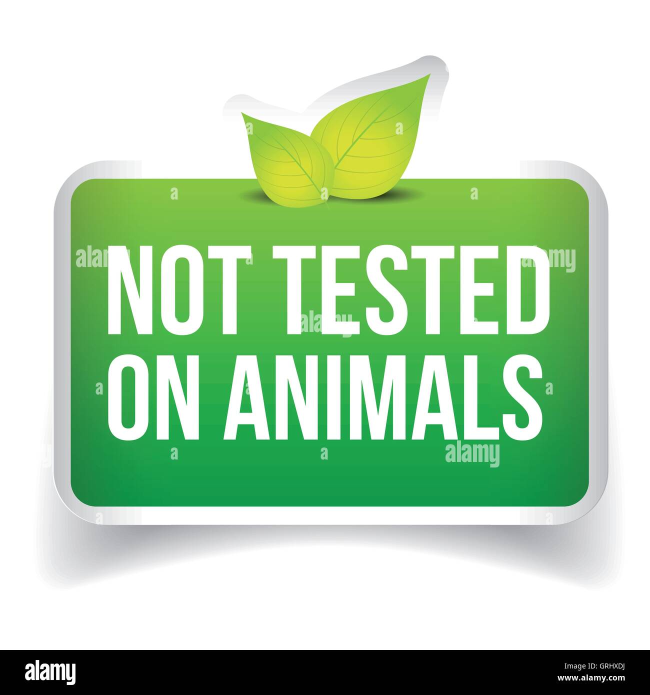 Not tested on animals label vector Stock Vector Image & Art Alamy